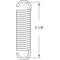 Prime-Line Extension Spring, 3/4 in. x 3-1/8 in. x .105, Steel, Single Loop, Open, PK2 SP 9620 - alternate 2
